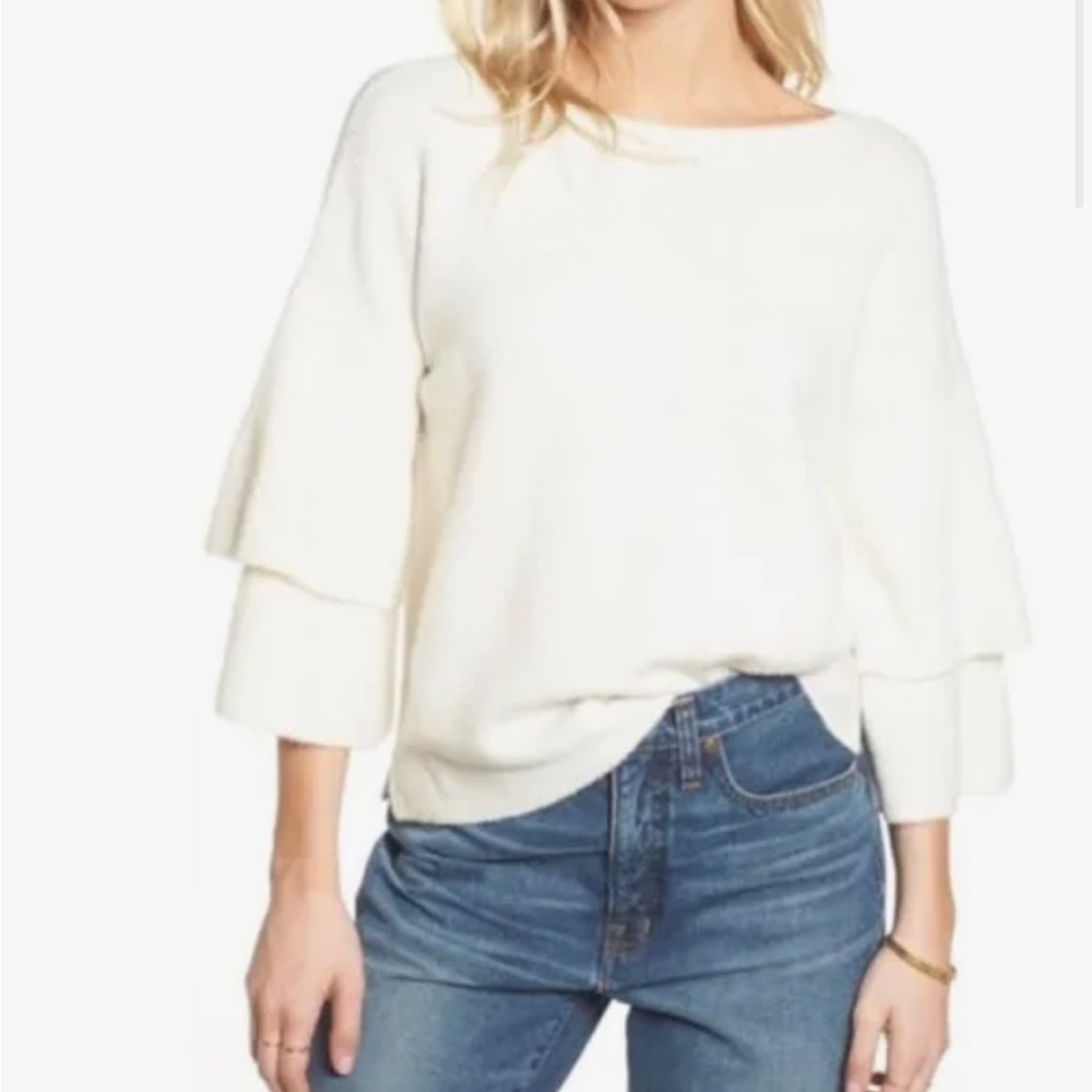 Madewell Ruffle Sleeve Sweater